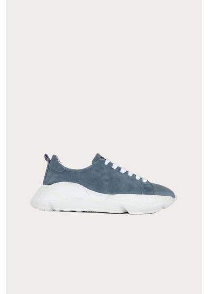 Mavi Süet Kadın Sneakers