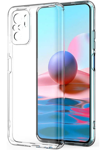 Xiaomi Redmi Note 10S Uyumlu Kılıf Kamera Korumalı Şeffaf Slim Fit Süper Silikon Kapak