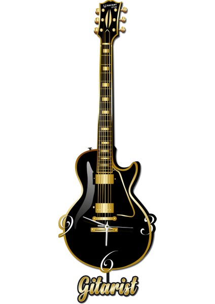 RacartShop Gitar 2 Sallanır Sarkaçlı Duvar Saati