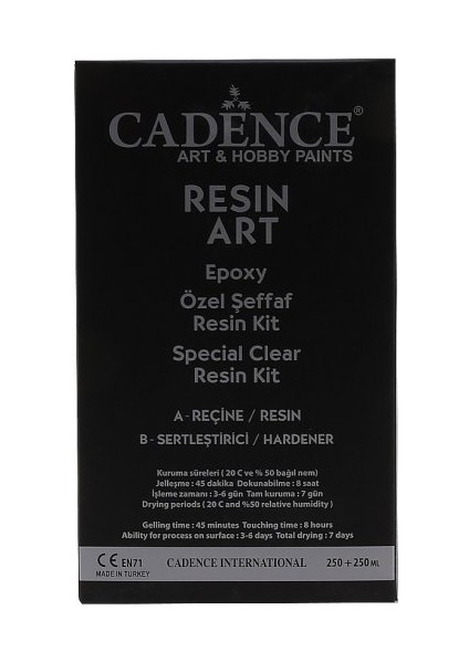 Resin Art Şeffaf Epoksi 120 ml Takım