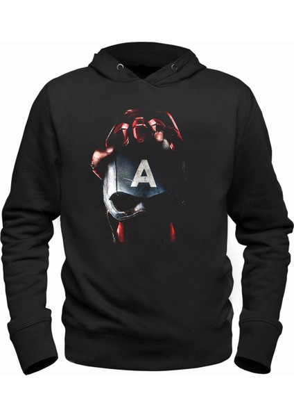 Captain America Siyah Sweatshirt