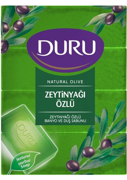 Natural Olive Zeytinyağlı 4 Adet Banyo Sabunu 600gr