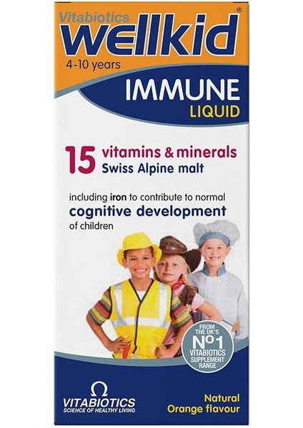 Wellkid Immune Liquid Sıvı Takviye 150 ml | 4-10 Yaş