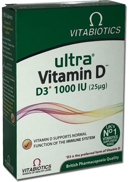 Vitamin D D3 1000 Iu 96 Tablets