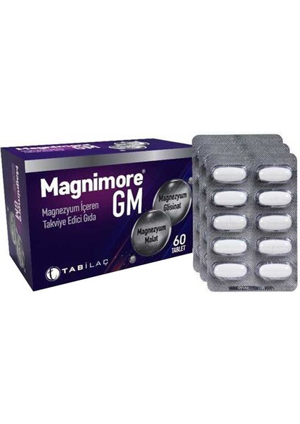 Magnimore Gm Magnezyum Içeren Takviye Edici Gıda 60 Tablet