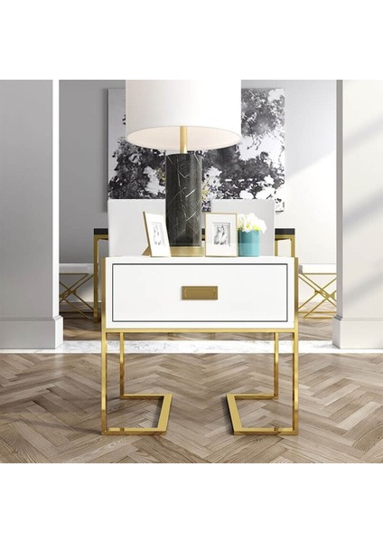 Barbara Gold Metal Yan Sehpa modelleri