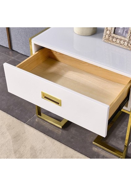 Barbara Gold Metal Yan Sehpa fırsatları