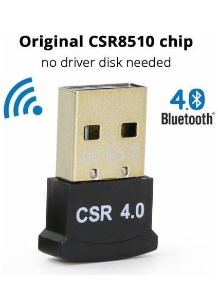 Bluetooth Dongle  4.0 10-20 mt Bilgisayar Laptop Tak Çalıştır