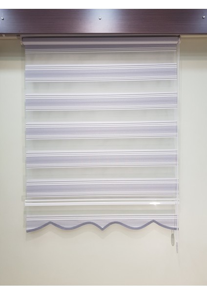 Simli Pliseli Salon Zebra Stor Perde EP4440356