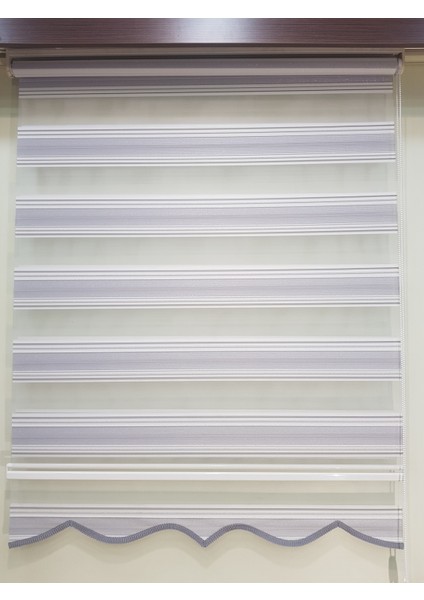Simli Pliseli Salon Zebra Stor Perde EP4440356