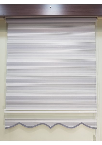 Simli Pliseli Salon Zebra Stor Perde EP4440356
