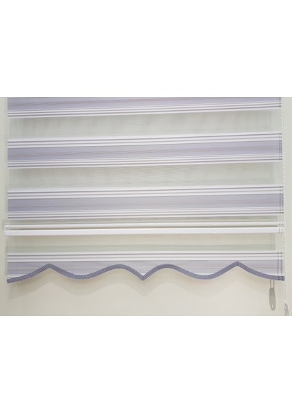 Simli Pliseli Salon Zebra Stor Perde EP4440356