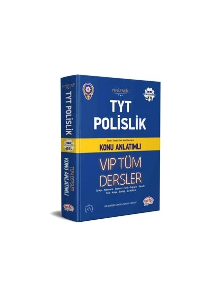 Editör Yayınları TYT Polislik Vıp Tüm Dersler Konu Anlatımlı