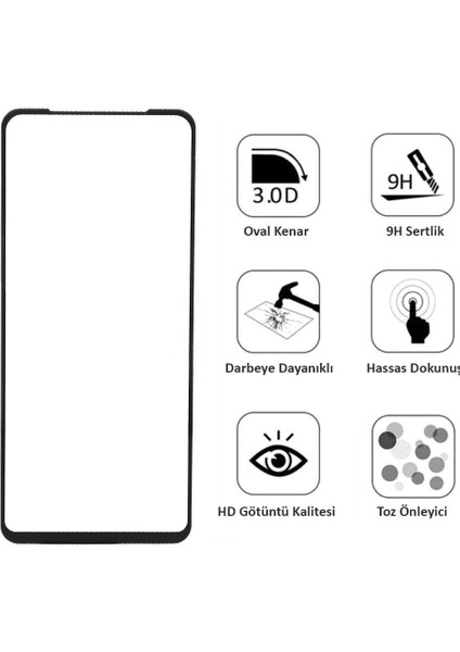 Samsung Galaxy M11 5d Seramik Tam Kaplayan Ekran Koruyucu Cam