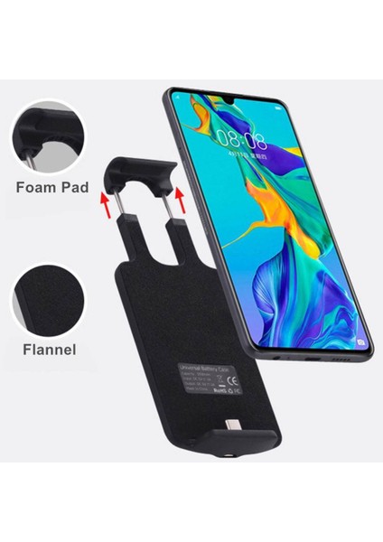 Huawei P20 Lite Şarjlı Kılıf 5000MAH Siyah