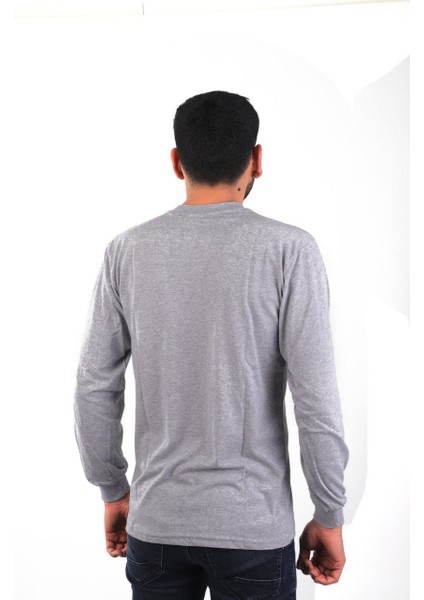 Eserıs V Yaka Uzun Kol Penye Iş Tişörtü Cepli Gri fiyatları