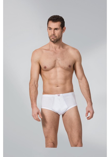 3 Adet Beyaz Renk Bantlı Slip Külot