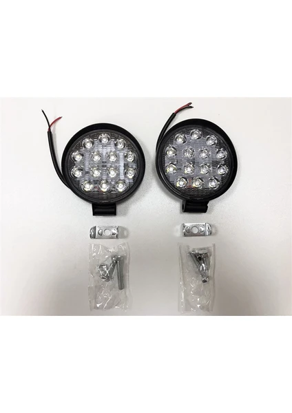 Off Road Sis Farı Sis Lambası 14 LED Yuvarlak 2,li Paket Su Geçirmez
