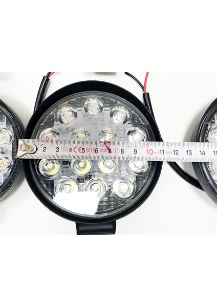 6 Adet 14 LED Yuvarlak Off Road Sis Farı Sis Lambası Çalışma Lambası Projektör