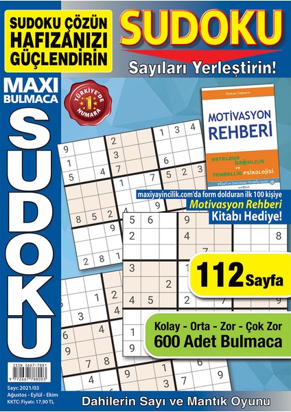 Bulmaca Sudoku 2021/03