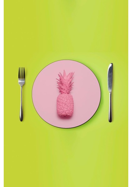 Çap 27 Pembe Ananas Desenli Cam Sunumluk Amerikan Servis Supla fiyatları