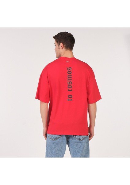 Tasarım Oversize Tshirt Erkek To Cosmos Baskılı