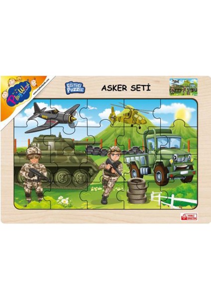 Ahşap Eğitici Puzzle Asker Seti ONY-240