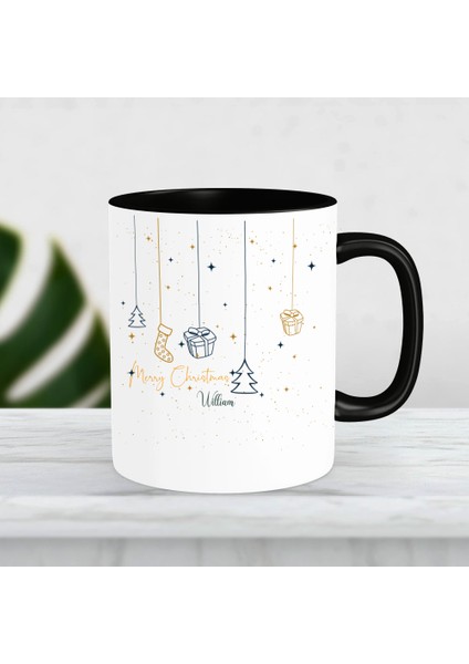 Kişiye Özel Isimli Yeni Yıl Merry Christmas Baskılı Kupa Bardak 06045