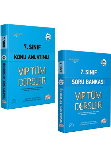 Editör Yayınları 7. Sınıf Tüm Dersler Konu Anlatımlı ve Soru Bankası Seti