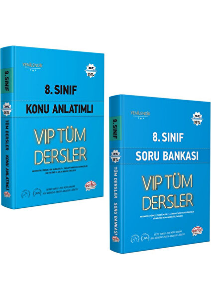 Editör Yayınları 8. Sınıf Tüm Dersler Konu Anlatımlı ve Soru Bankası Seti