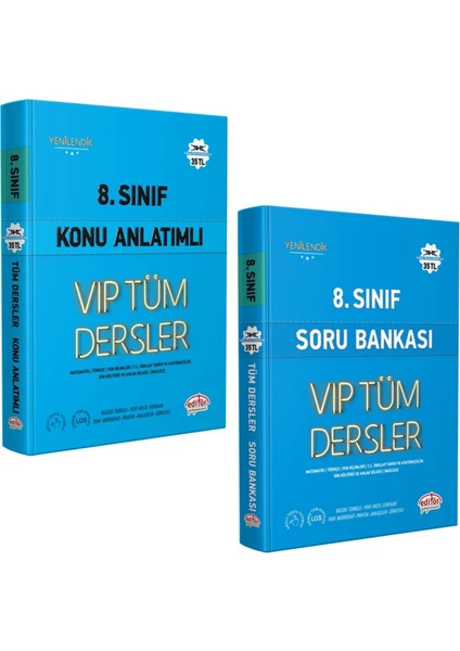 Editör Yayınları 8. Sınıf Tüm Dersler Konu Anlatımlı ve Soru Bankası Seti