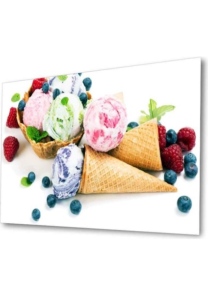 Meyveler Cam Tablo 4mm Dayanıklı Temperli Cam