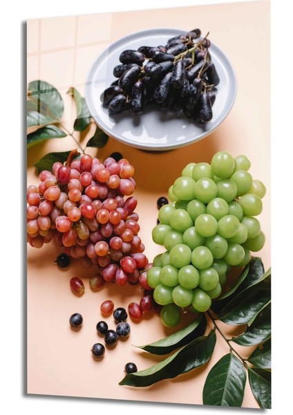 Meyveler Cam Tablo 4mm Dayanıklı Temperli Cam