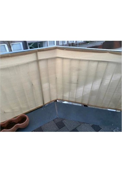 %95 Gölgelik Bahçe Çit Filesi 1metre x 16 Metre Krem modelleri