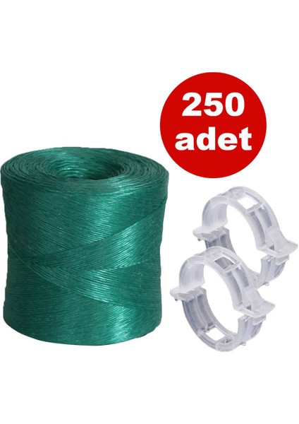 Sera Ipi Bitki Klipsi Paketi Şeffaf Domates Klipsi (Tüm Bitkiler Ile Uyumlu Klips) 250 Adet