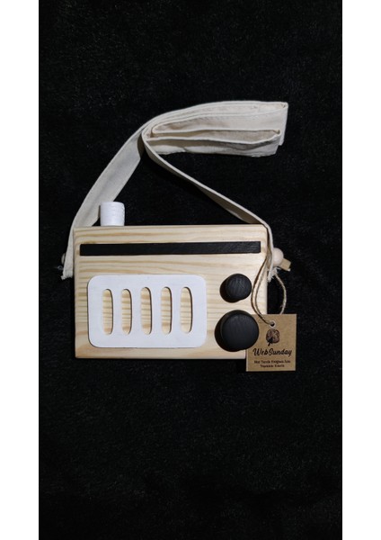 Retro Ahşap Dekoratif Radyo - Beyaz