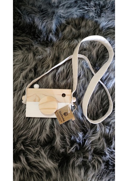 Ahşap Fotoğraf Makinesi - Beyaz