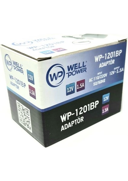 Well Power Wellpower Dc 12V-1.5A Modem Adaptörü 5.5x2.5mm Jak Fişli