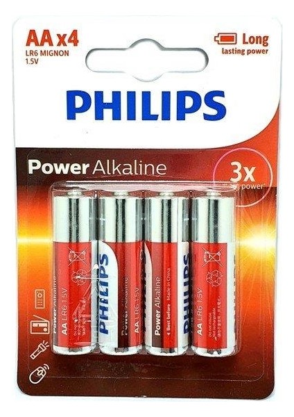 Phılıps Power Alkalin 4xaa 1.5VOLT Kalem Pil Lr6