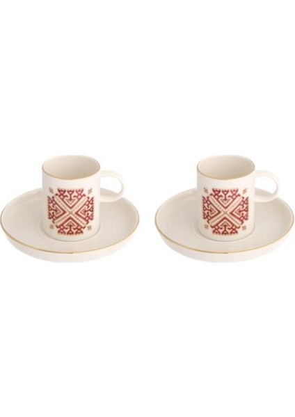 Arabesque Desen6 Kahve Takımı 4 Parça