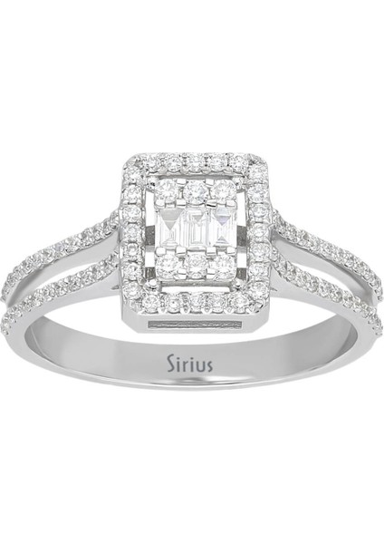 F Renk 0,42 Karat Baget Pırlanta Yüzük 0441R0008