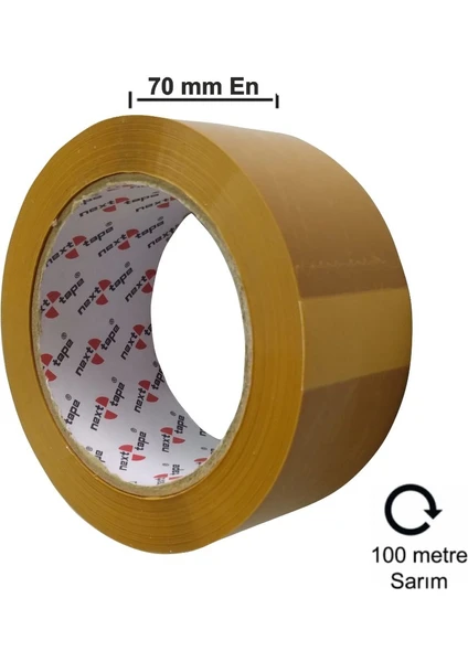 Next Tape Koli Bandı Taba Kahverengi 70 mm x 100 mt