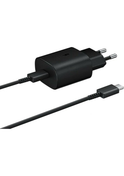 Samsung Note 8 Note 9 TA800 25W Şarj Başlığı ve Type-C To Type-C 1m Siyah Kablo