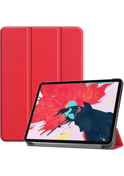 Apple iPad Air 10.9 2020 Smart Cover Standlı Uyku Modlu Katlanır Kapaklı Kılıf