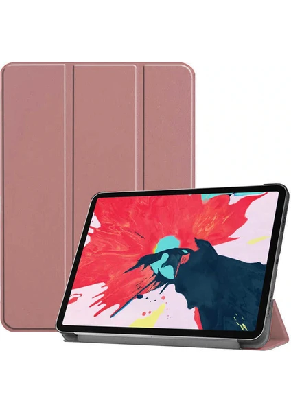 Apple iPad Air 10.9 2020 Smart Cover Standlı Uyku Modlu Katlanır Kapaklı Kılıf