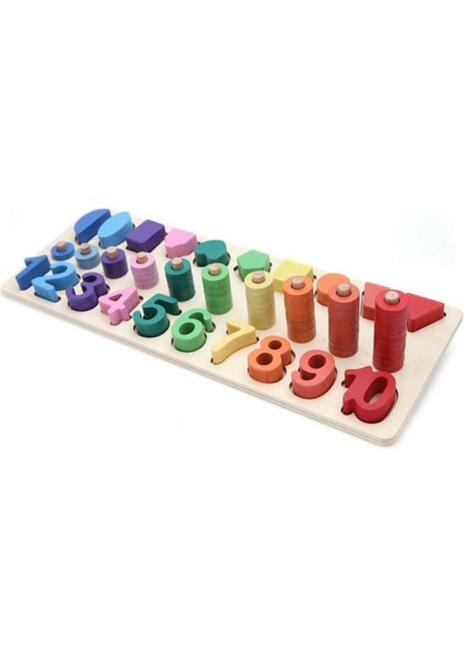 Hambag Ahşap Matematik Öğretici Puzzle - Sayılar Şekiller Puzzle