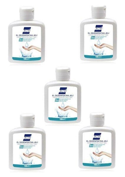 10 Adet Konix 100 Ml Antibakteryal El Ve Cilt Dezenfektan Jel Hand Sanitizer