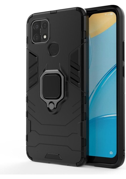 Oppo A15S Batman Serisi Yüzük Standlı Armor Kılıf - Siyah modelleri