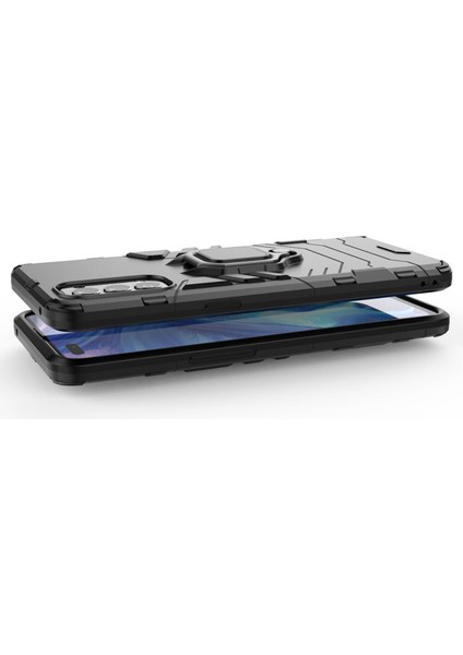 Oppo Reno 4 4g Batman Serisi Yüzük Standlı Armor Kılıf - Siyah modelleri