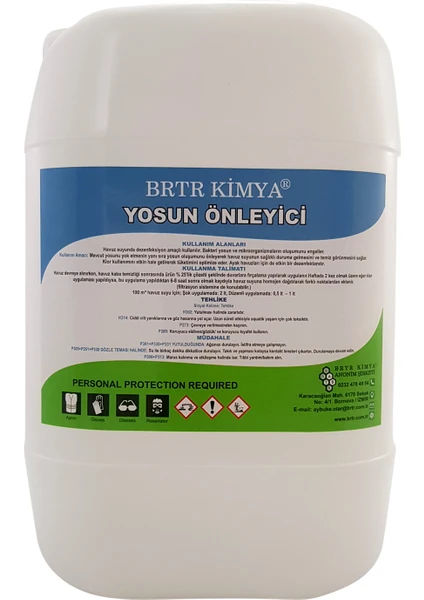 Brtr 10KG Havuz Yosun Önleyici Dezenfektant